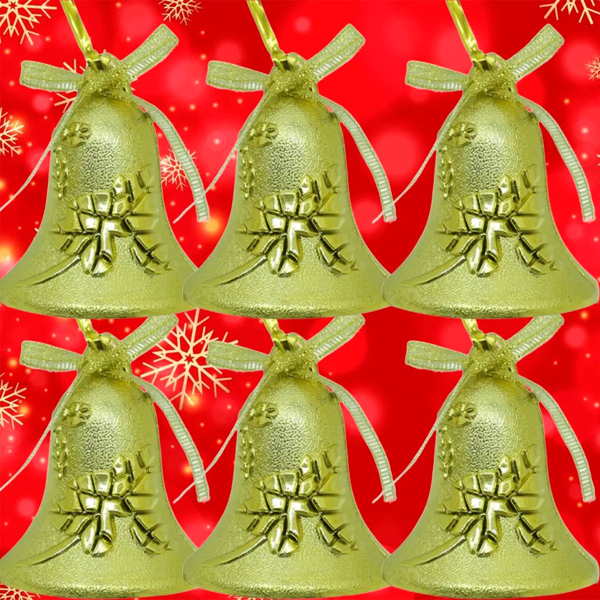 Kit 6 Pendente Natalino Sinos Dourados Decoração Natal 6cm Genérico