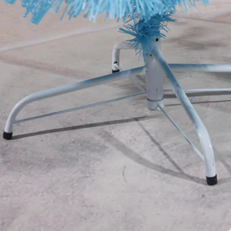 Árvore de Natal azul Claro Premium PVC Artificial Pinheiro suporte de metal decorações