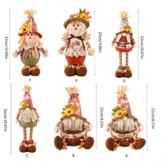 Espantalho Junino Em Pé Festa Junina 52cm grande HOMEM/MULHER