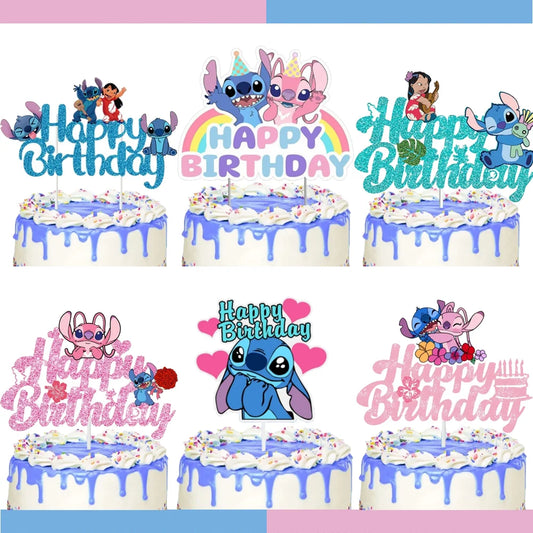 Topo bolo Lilo Stitch, 2 peças Stitch Topo, Decoração de bolos Stitch Crianças e Festa