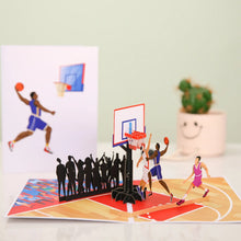 Carregar imagem no visualizador da galeria, Cartão pop-up de basquete 3D - Aniversário - Dia dos Pais - Todas as ocasiões
