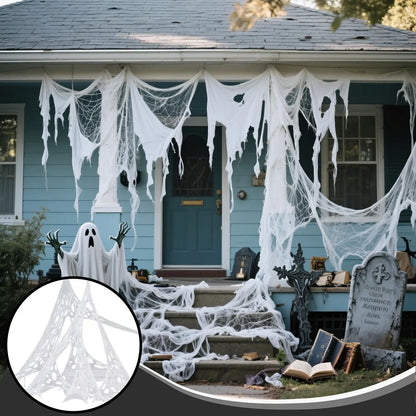Decoração de Halloween em teia de aranha e Halloween em teia de aranha