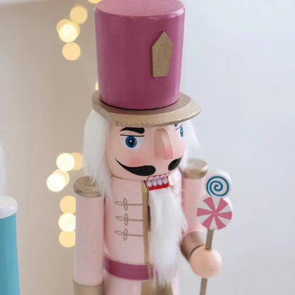 Quebra-nozes de Natal Enfeite de soldado de nogueira colorido de 25 cm, decoração Natal