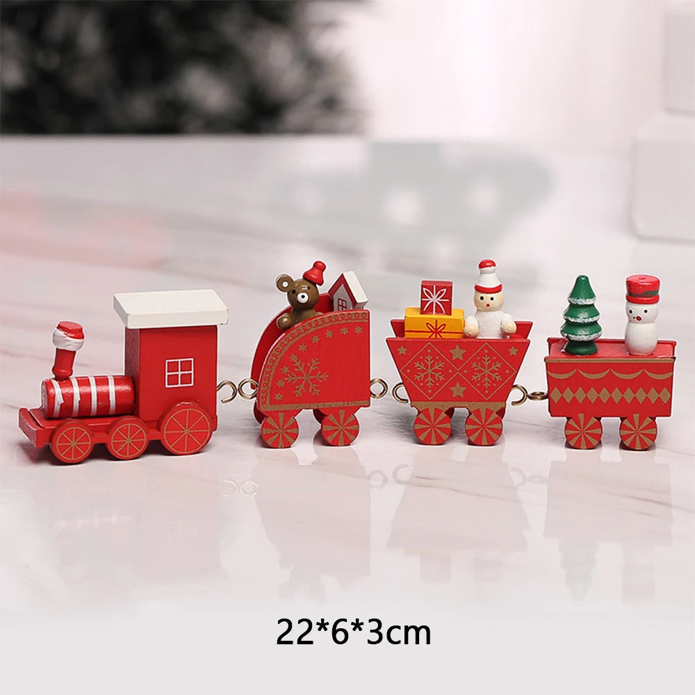 Trenzinho De Natal De Madeira Ornamentação De Árvore