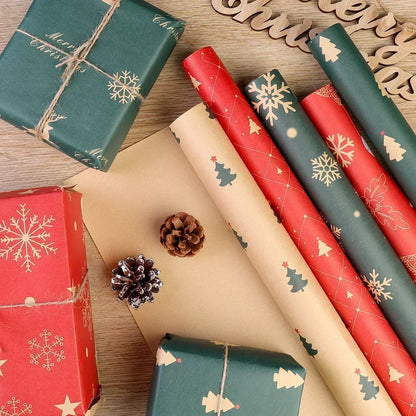 Papel Kraft de Elementos de Natal/de Embrulho de Caixa de Presente Suprimentos Festas