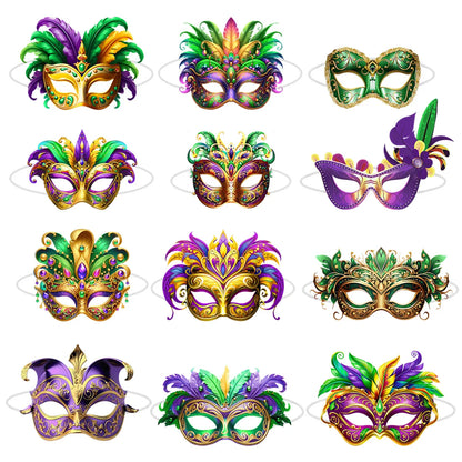 Máscara De Decoração De Festa de Papel Temática De Carnaval De Carnaval 24 peças
