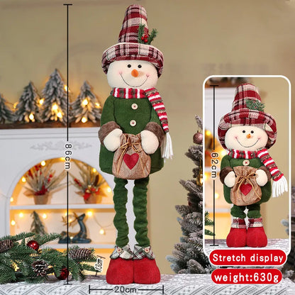 Boneco de Neve Alce em Pé, Boneco com Chapéu de Serapilheira, Pelúcia para Decoração