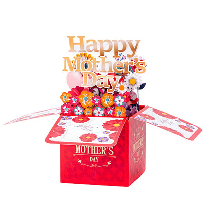 Cartões Melhor Mãe Caixa de Presente 3D Pop Up Cartão de Felicitações - Dia das Mães
