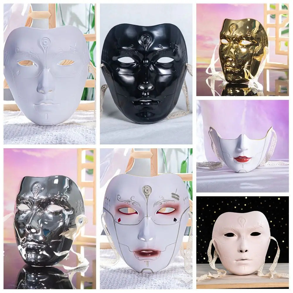 Máscara Facial Estilo com Temática de Cartas de Baralho, Máscara de Cosplay Estilo Mecânico/Veneza Antigo