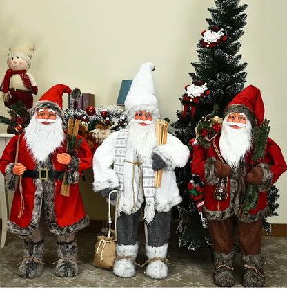 Papai Noel Grande Estatueta de Papai Noel Boneco de Papai Noel Estátua Ornamento Figura
