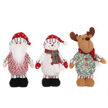 Carregar imagem no visualizador da galeria, Kit Trio Bonecos de Natal Boneco De Neve Papai Noel Rena 28cm
