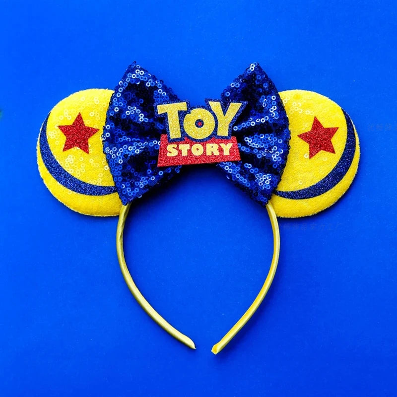 Tiaras Acessórios Disney orelha de rato com laço brilhante, Lantejoula de dupla celebração