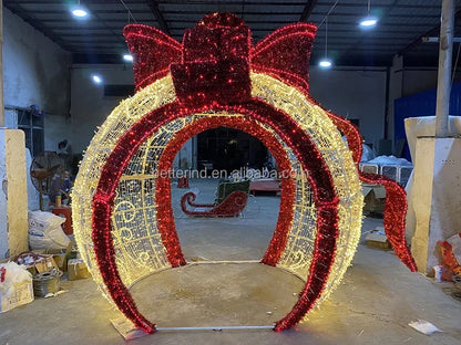 Bola de Natal  Shopping Grande LED Exterior Metal Decorativa Arco decorativo de Natal 3m