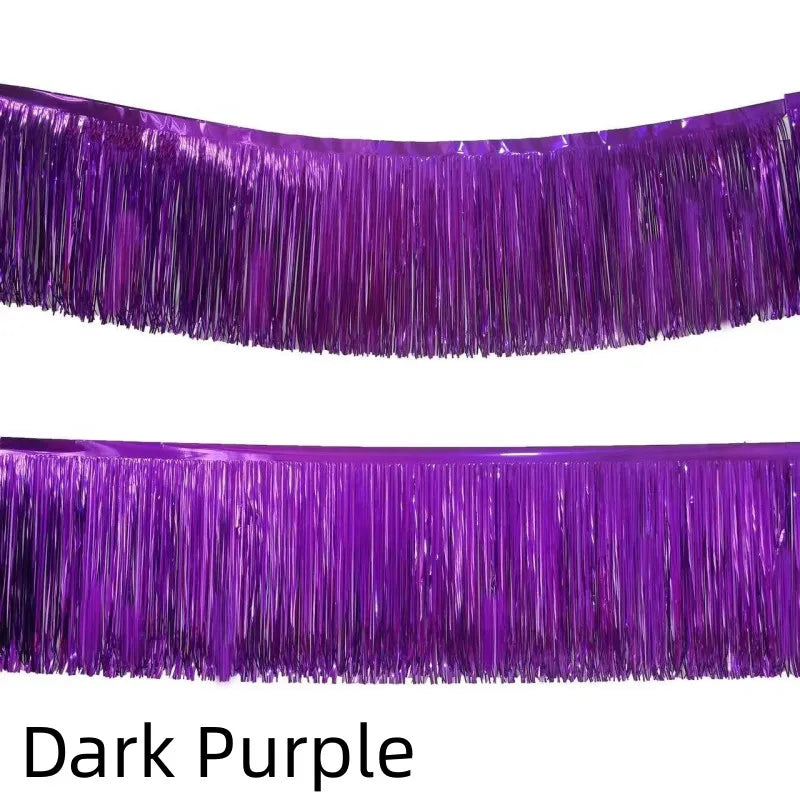 Cortina Laser 1/2 pacotes de franja de folha metálica, boias de desfile para pendurar parede