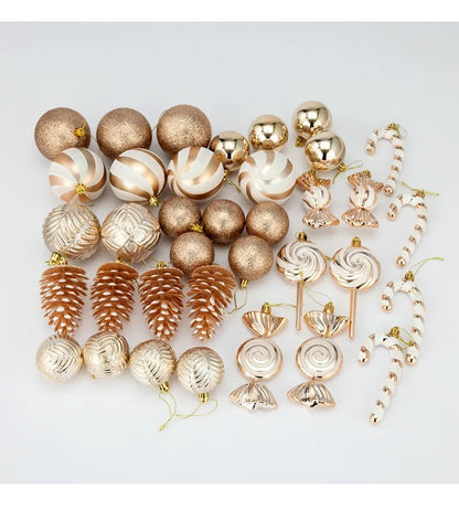 Bola de natal 36 peças enfeites de bola de Natal em formato especial, decoração de festa