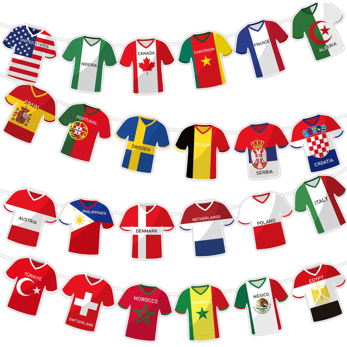 Bandeirinhas Copa do Mundo Internacional Decorativos De Futebol Para Festas E Bares
