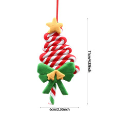 Carregar imagem no visualizador da galeria, Enfeites de árvore natal papai noel boneco neve doces cana pirulito pendurado
