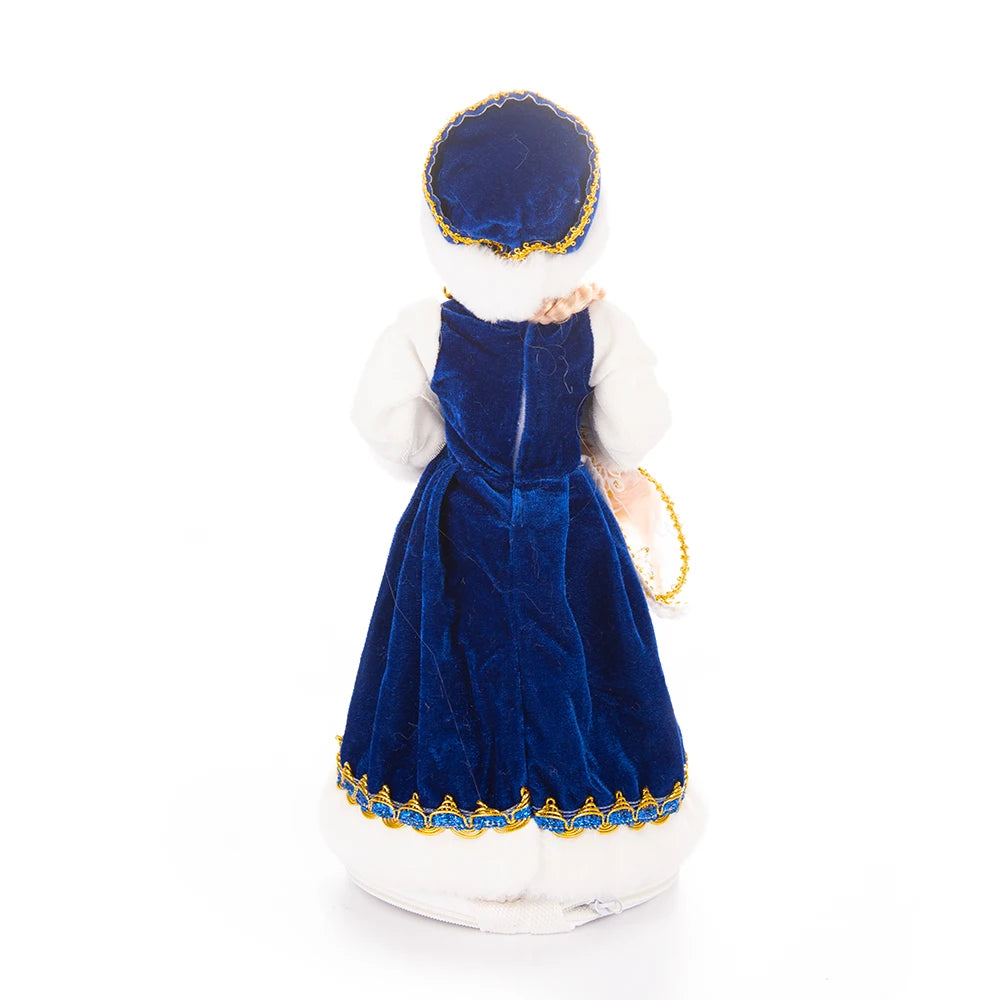 Papai Noel Grande Muñeco Cajado Azul Claro Figura do Papai Noel Ded Moroz Natalino
