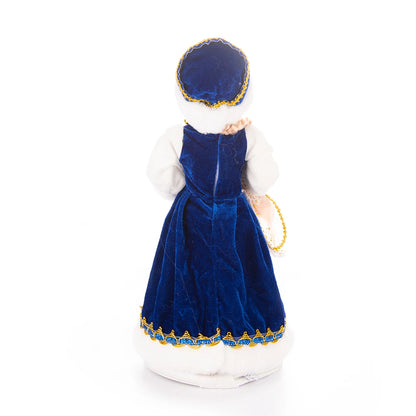 Papai Noel Grande Muñeco Cajado Azul Claro Figura do Papai Noel Ded Moroz Natalino