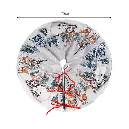 Saia para árvore de Natal, 75 até 122 cm, boneco de neve, rena, floco de neve, saia clássica