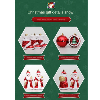 Natal 2 peças de decoração de árvore de Natal pequenas estatuetas de enfeite de Natal