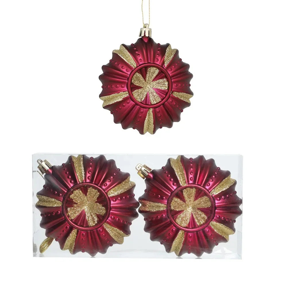 Kit enfeites coloridos árvore de Natal Pingentes De Enfeites De Natal De Plástico Decoração