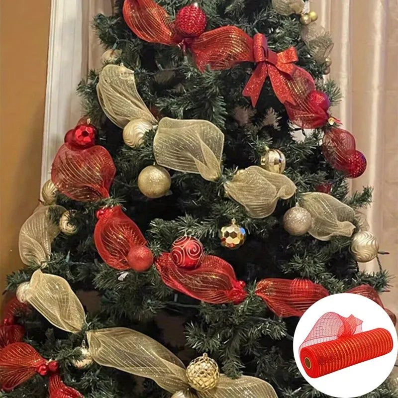 Rolo De Tecido De Malha De Natal Branco Decoração