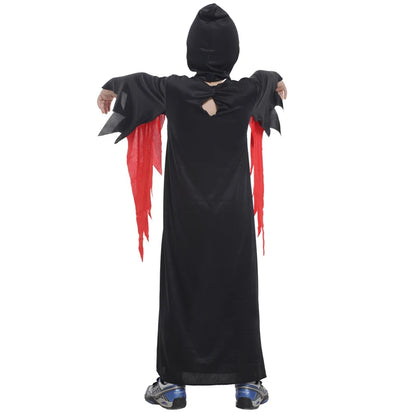 Fantasia Infantil Vampiro Drácula Criança Halloween Vestido Roupa