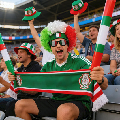 Kits Torcedor Copa do Mundo 2 peças Torcida Kit Torcedor Óculos e Peruca Copa Mundo