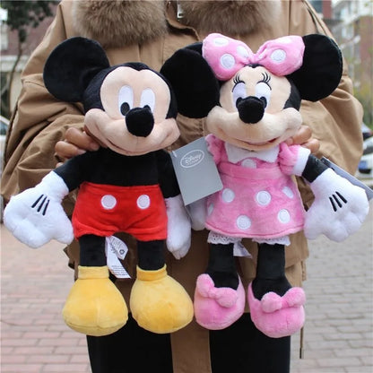 Pelúcia Casal Boneco do Mickey e Boneca da Minnie Rosa 35cm Boneca Minnie Rosa