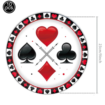 Cassio Poke 25 Peças de topo de cupcake com glitter, tema Vegas, palitos de dente e palitos