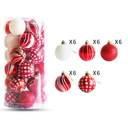 Enfeites de bola de Natal de ouro de 80 mm, 24 peças, conjunto de enfeites de alívio árvore