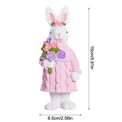Boneco Coelho da Páscoa Roupas Coelhinhos de resina artesanais em formato de cenoura