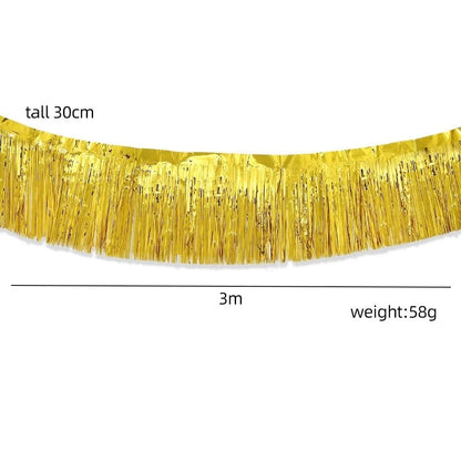 Cortina Laser Decorações flutuantes de desfile de glitter de 3,5 m trailer, guirlanda alumínio