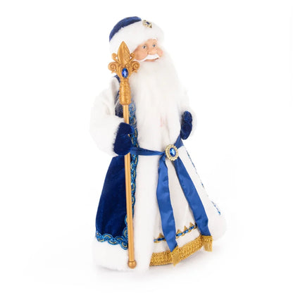 Papai Noel Grande Muñeco Cajado Azul Claro Figura do Papai Noel Ded Moroz Natalino