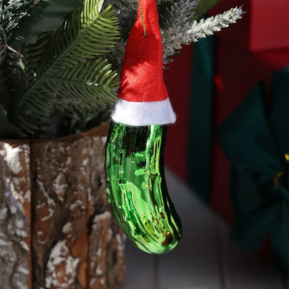 Pepino natalino decorativo 1 peça enfeites de natal em formato picles, decoração natalina