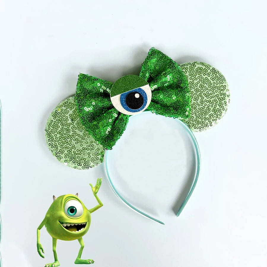 Tiaras Acessórios Disney orelha de rato com laço brilhante, Lantejoula de dupla celebração