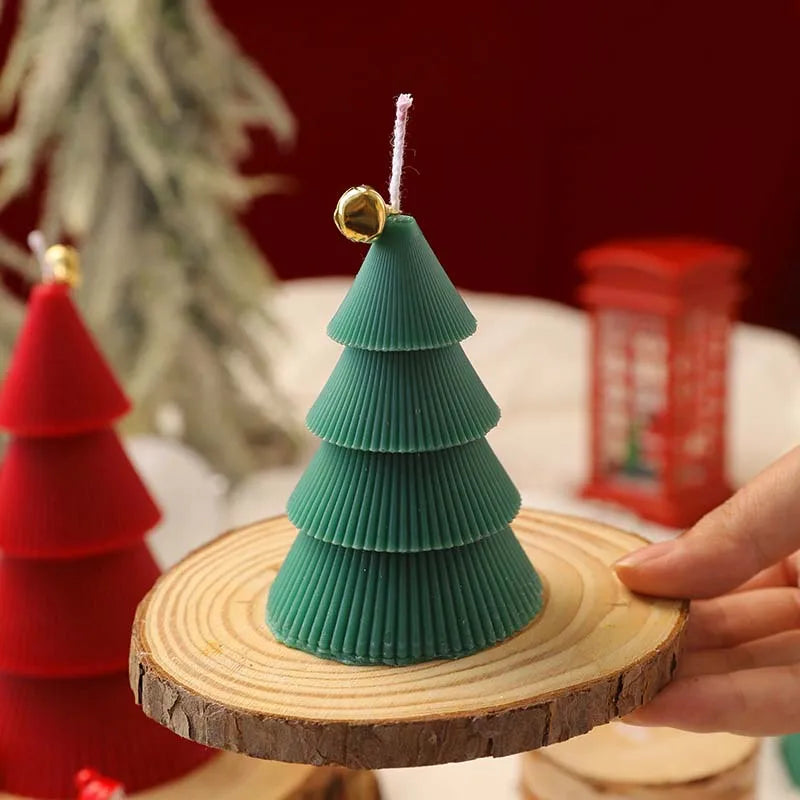 Vela de árvore de Natal 1 peça de velas Natal velas de cone de árvore Natal inverno vela