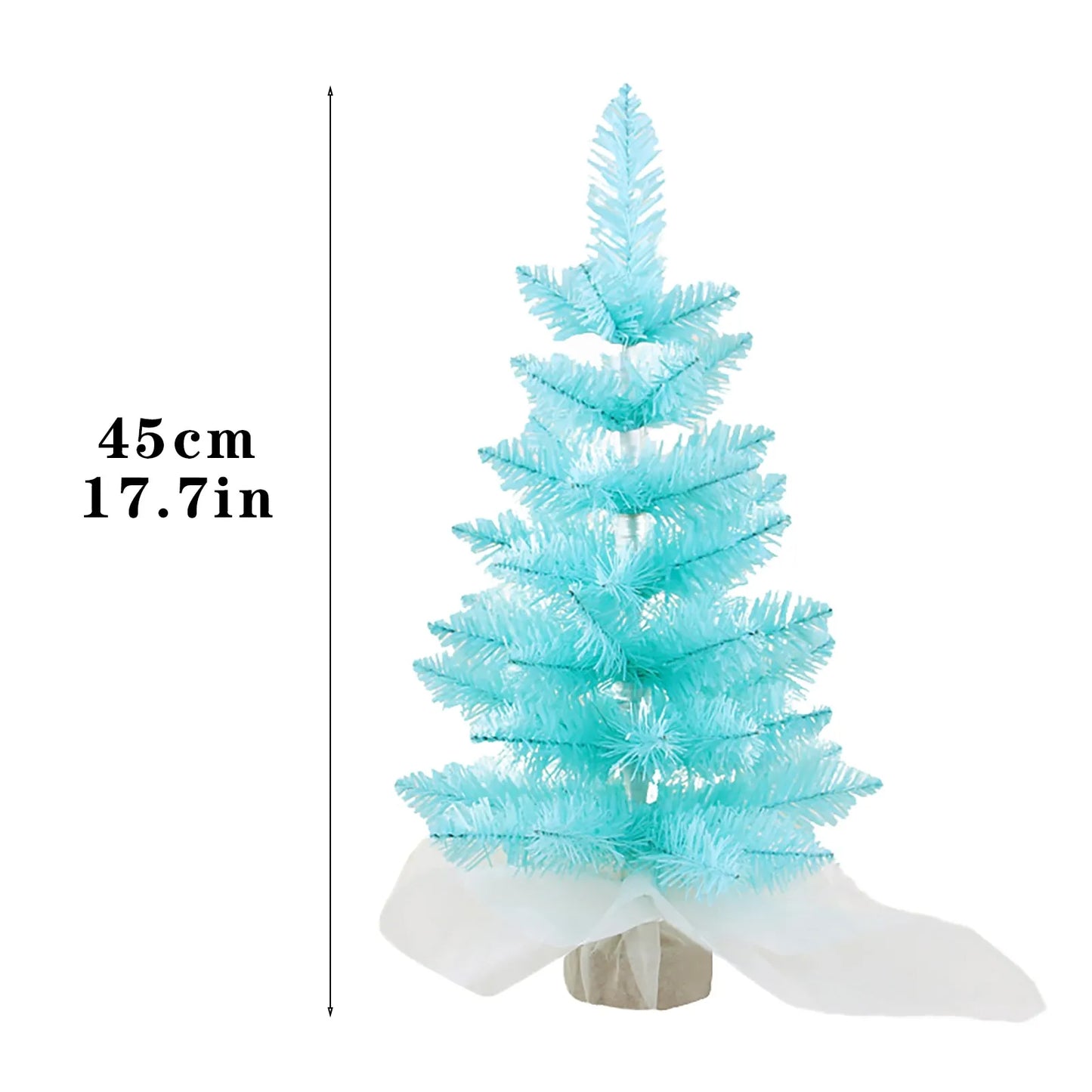 Mini Árvores de Natal Azul 45cm 1 Unidade Árvore de Natal Mini Pinheiro Natal Mini Árvores