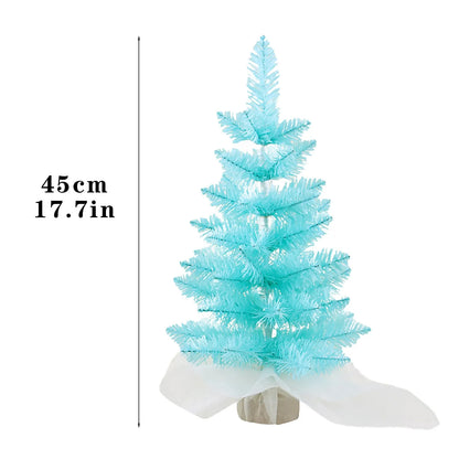 Mini Árvores de Natal Azul 45cm 1 Unidade Árvore de Natal Mini Pinheiro Natal Mini Árvores