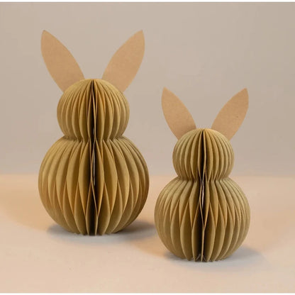 Coelho da Páscoa de Papel Decoração de Páscoa, Conjunto de 2 Peças de Centro de Mesa
