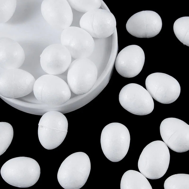 Ovos de isopor em forma de ovo, 20 peças, bolas de espuma de 7cm, ovos de isopor 9cm