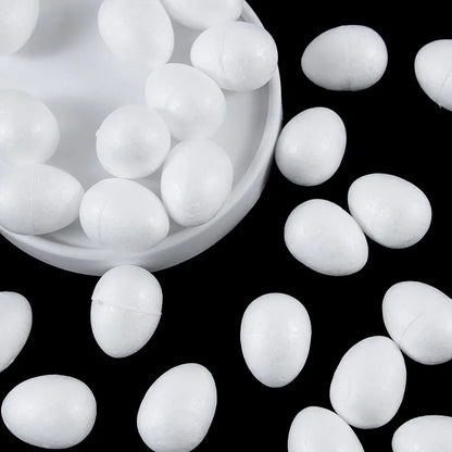 Ovos de isopor em forma de ovo, 20 peças, bolas de espuma de 7cm, ovos de isopor 9cm