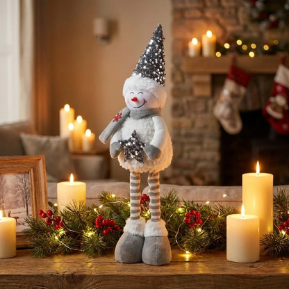 Boneco de Natal Genérica Estatueta Decoração de Natal Retrátil Novidade Esticável