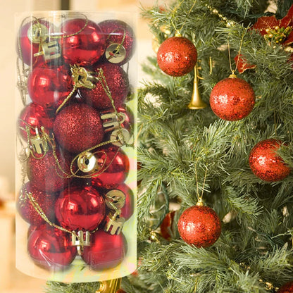 Bola de natal glitter Conjunto de 24 peças de decorações de Natal com bolas Natal  bolas