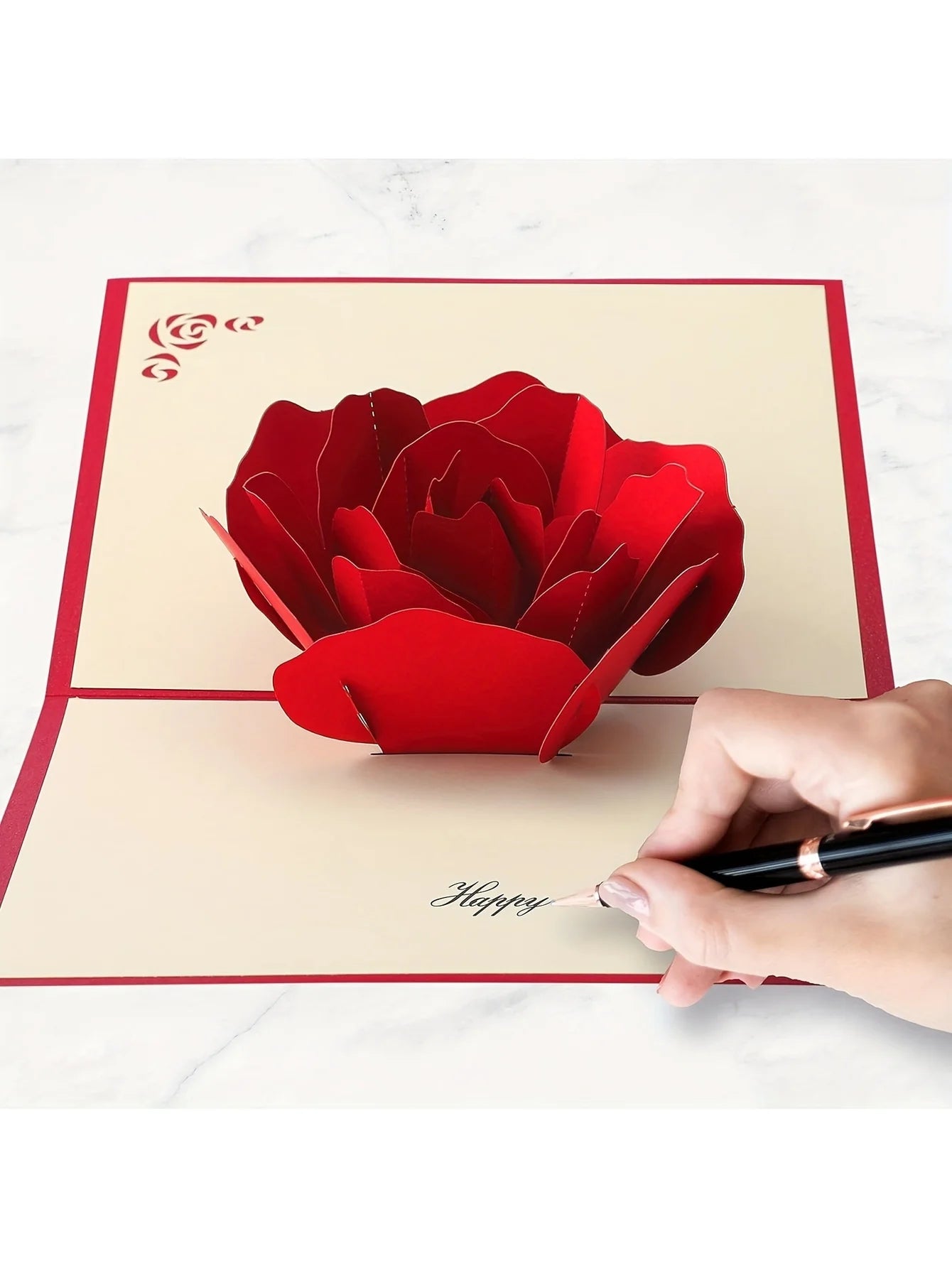 Cartão pop-up de dia das mães, cartão comemorativo 3D para o dia das mães, pensando