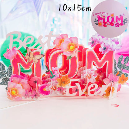 Cartão Pop Up Dia das Mães, Cartão de Dia das Mães da Filha, Pop Up Feliz Dia das Mães!