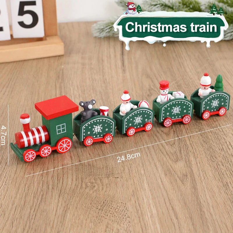 Trenzinho de Natal de Madeira Enfeite Decorativo de Mesa Mdf 25cm
