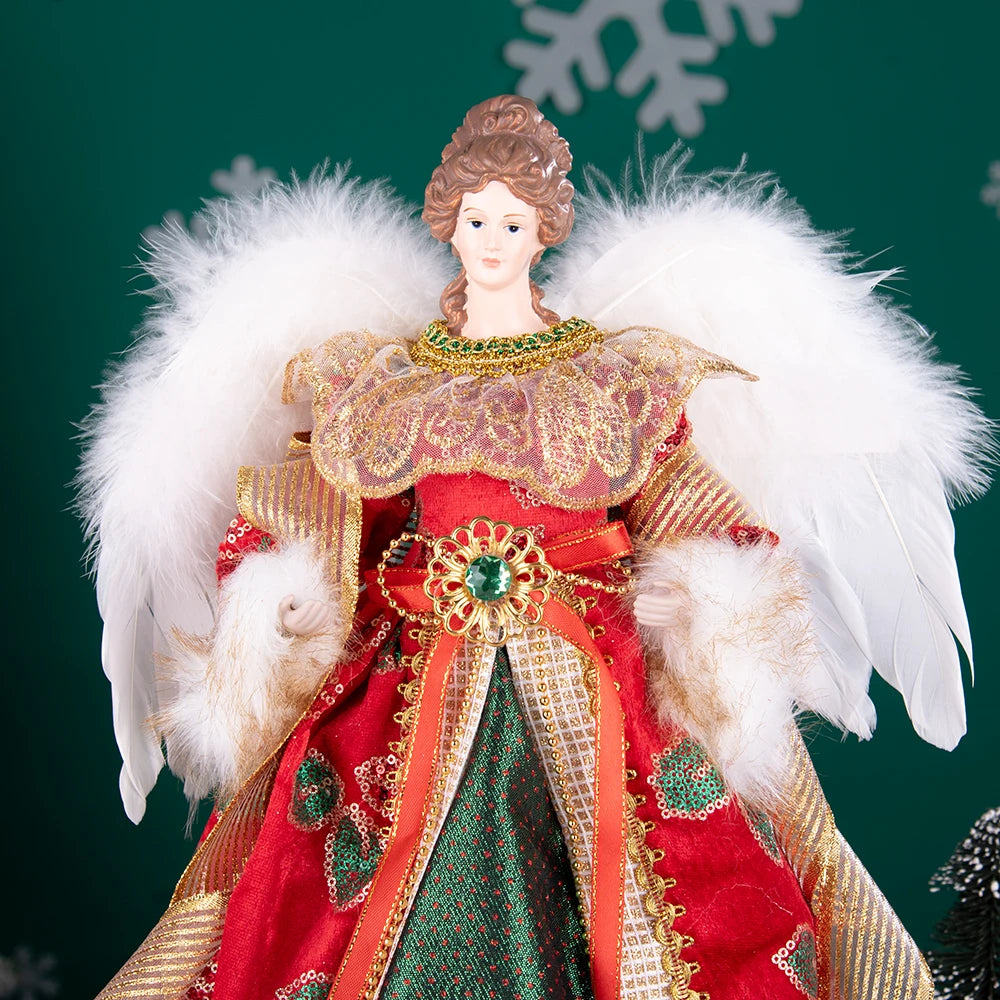 Anjo Enfeite Decoração De luxo Arvore de Natal 42 cm Arvore de Natal