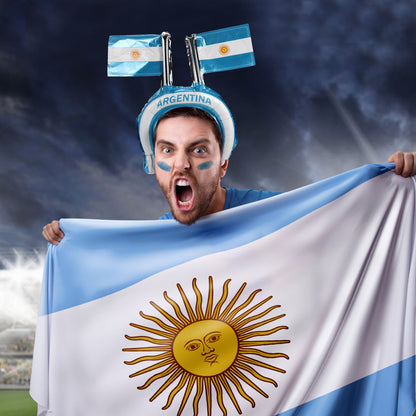 Faixa Copa do Mundo de cabeça com tema de futebol faixa de cabeça para fãs de futebol